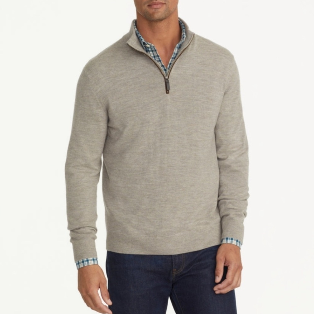 UNTUCKit Merino Wool Quarter Zip Sweater